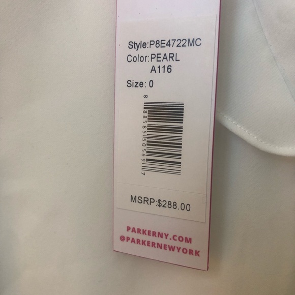 Pearl white chiffon shift dress - Picture 2 of 2